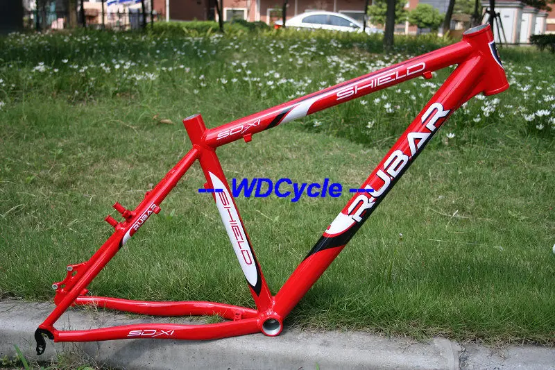 

New Rubar 7005 alluminum alloy MTB FRAME 26" 18" RED color CLEAR STOCK