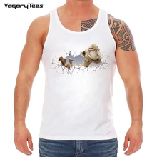 Летняя мужская майка camel animal 3D яркий принт Мужская забавная Дизайнерская одежда