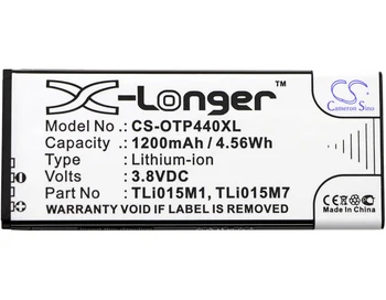 

Cameron Sino 1200mAh Battery TLi015M1, TLi015M7 for Alcatel One Touch Pixi 4 4.0, OT-4034, OT-4034D, OT-4034X