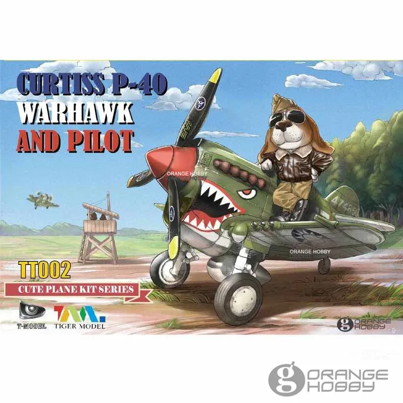 

OHS Tiger Model TT002 Q Versin Curtiss P40 WarHawk and Pilot Assembly Airforce Model Building Kits