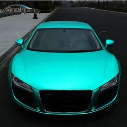 Матовый хром Tiffany Blue Обёрточная бумага ping винил автомобиля Обёрточная бумага матовый хром автомобиля Фильм Стикеры с пузырьков воздуха