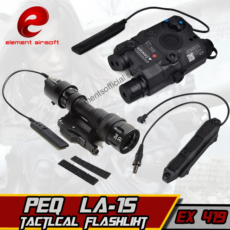 Arma de Pressão de Montagem Interruptor de Controle Elemento Laser Verde Caça Lanterna La-15 Aumentada Luzes Tático Duplo M952v Peq