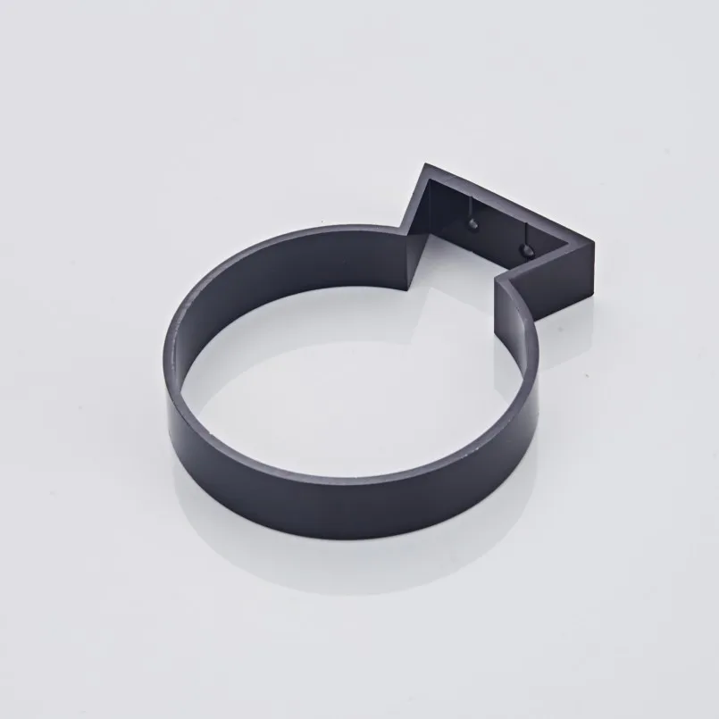 Nail Free Bathroom Accessories Wall Mounted Black Space Aluminum Bathroom Toilet Brush Holder Toilet Cleaning bathroom accessories toilet brush holder