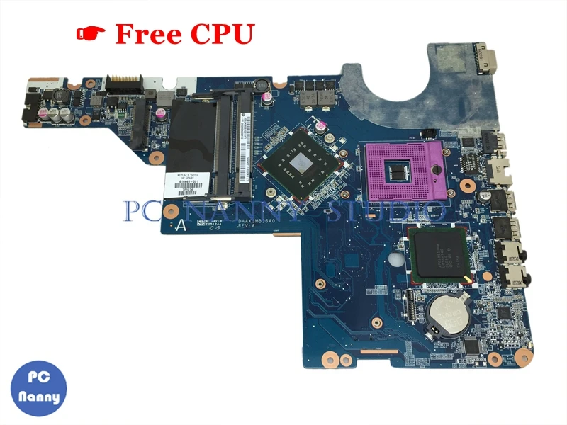 Материнская плата PCNANNY 616449-001 DAAX3MB16A0 для ноутбука HP Pavilion G62 CQ62 G72 материнская gl40 s478