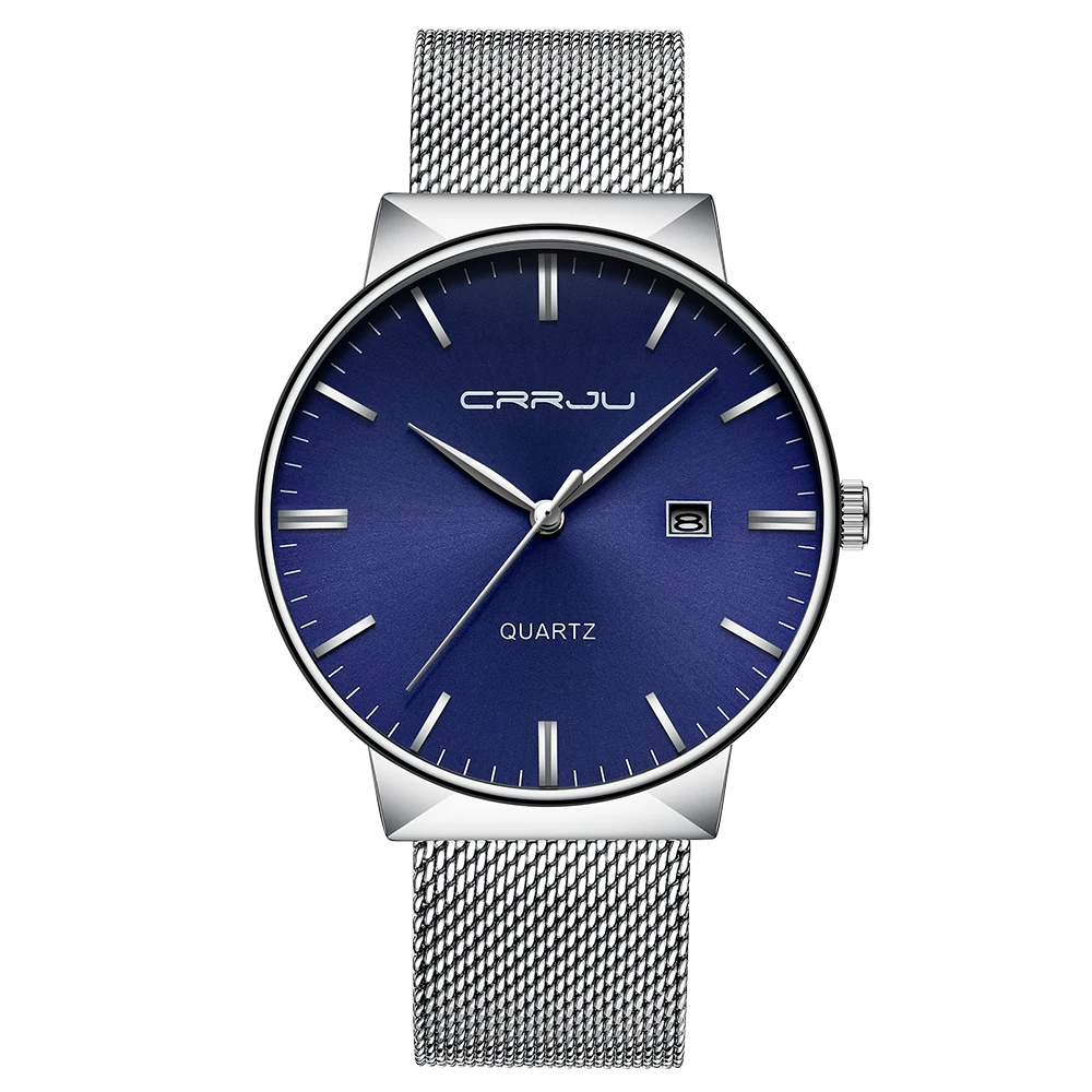 Часы наручные CRRJU Мужские кварцевые модные брендовые спортивные