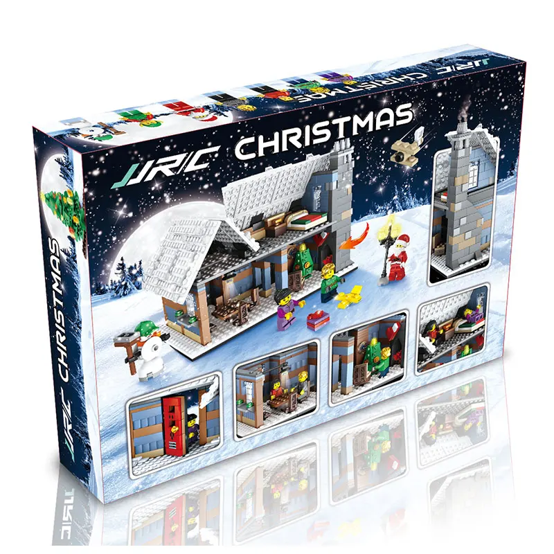 

Building Blocks Educational Funny Christmas Village Building Interactive Ability Intelligent ABS Christmas Construction Toy