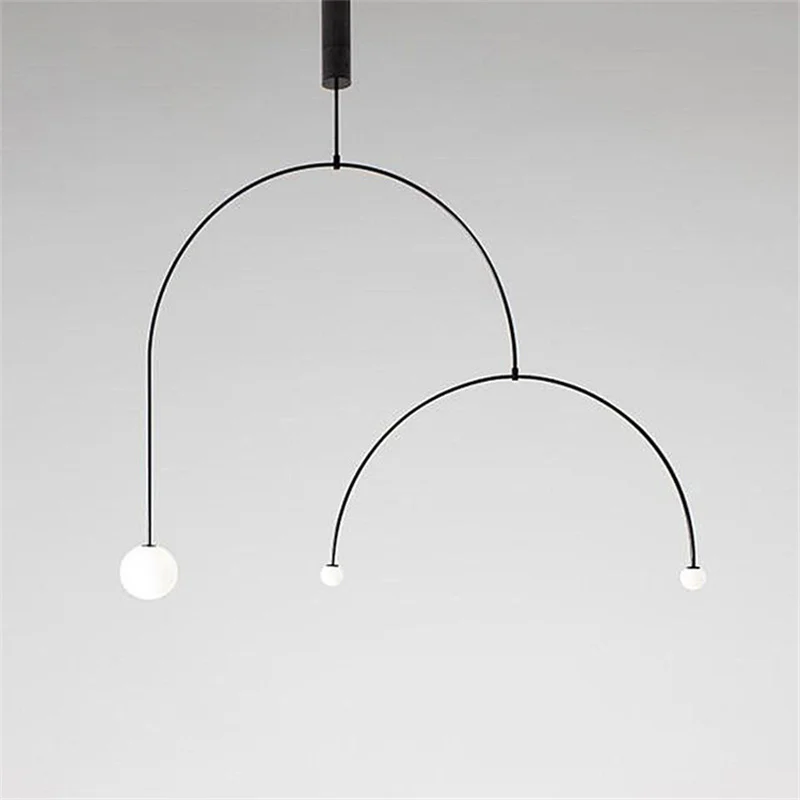 Sala de Estar Arte Lustre Designer Ferro Equilíbrio Escandinavo Pós-moderno Criativo Quarto Lâmpadas