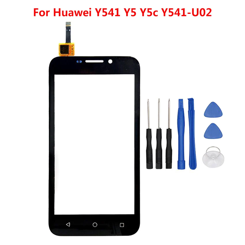 Передний сенсорный экран дигитайзер внешнее стекло для Huawei Y541 Y5 Y5c U02 Сенсорная