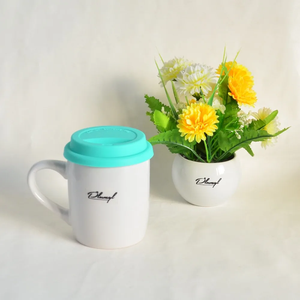 Silicone Lids for Ceramic Mugs Insulati Dustproof Cover ceramic drinking cup ceramic cup ceramic mug ceramic coffee cup