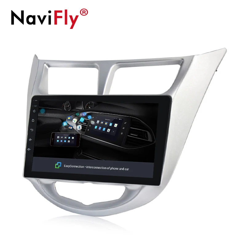 Sale NaviFly Car Radio Multimedia no 2 din android Video Player Navigation GPS For Solaris 1 2 Hyundai Accent Verna Sedan 4