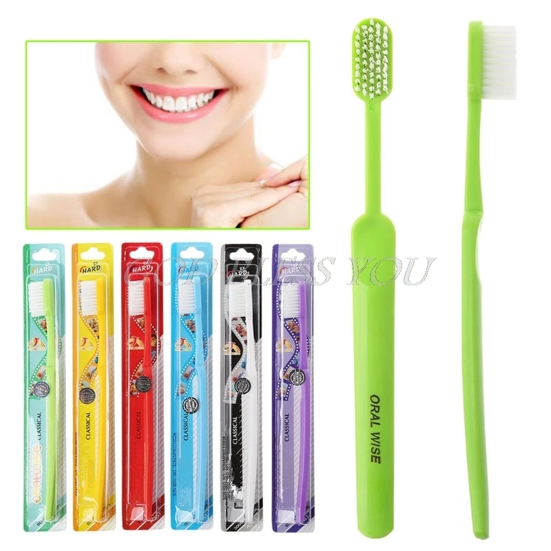 

1pc Super hard bristles Tooth brush for Men Remove Smoke Blots color random
