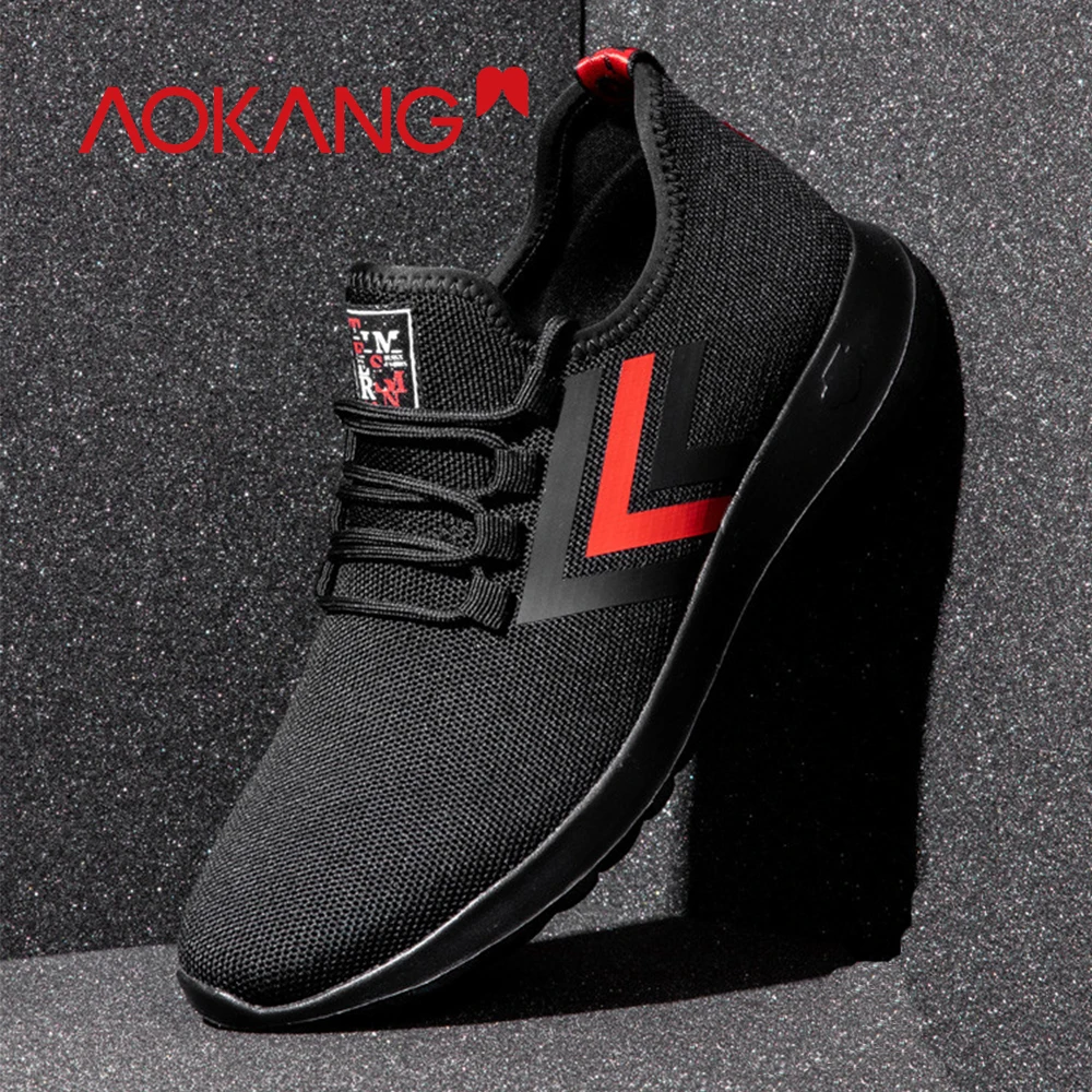 

AOKANG 2019 Spring Shoes men sneakers breathable light lace up casual shoes men comfortable Zapatillas Hombre Deportiva shoes