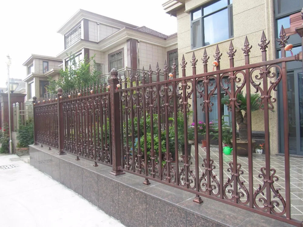 

new style powder coated metal aluminum fence designs hc-af5