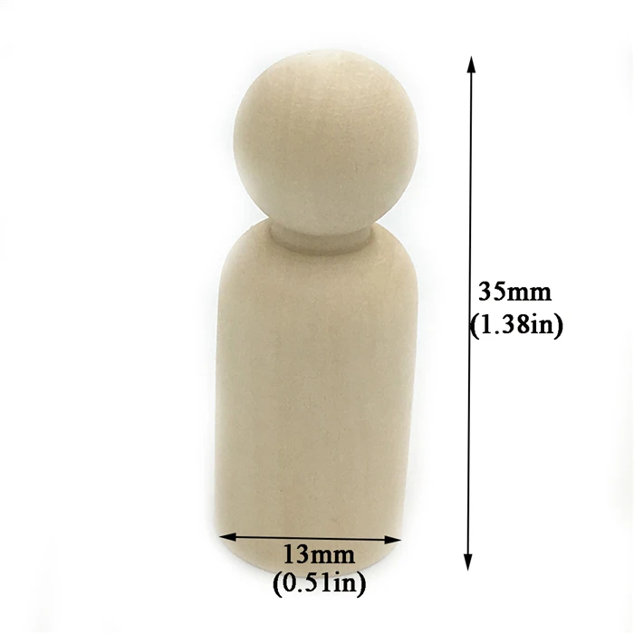 20 шт 35 мм деревянные колышки для кукол, Неокрашенные Фигурки, поделки своими руками, Товары для детей, детские игрушки, рождественские украшения для дома