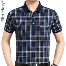 Новая летняя мужская рубашка поло с коротким рукавом рубашки поло клетчатый костюм по фигуре мужская одежда pol платье Бодибилдинг уличная рубашка 7061