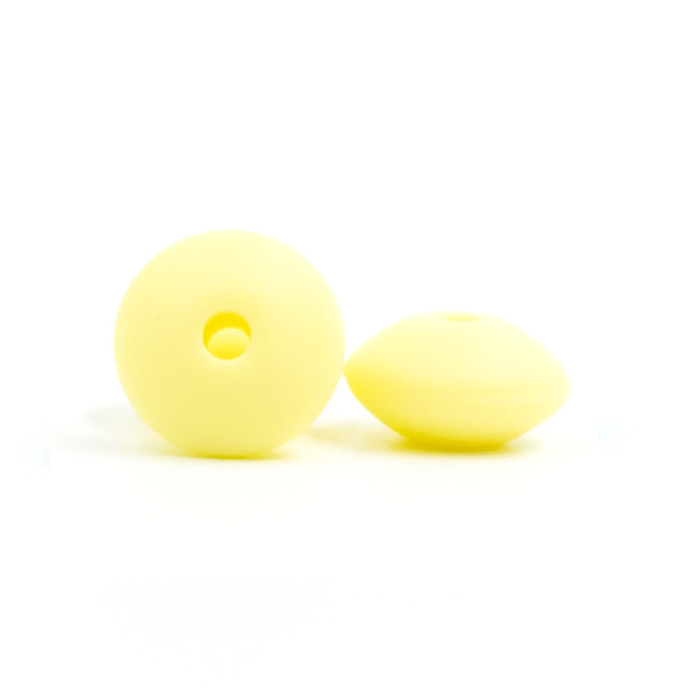 50 шт. перламутровые силиконовые бусины 12 мм Перл силиконовые стоматологические DIY Бусины Пищевой класс силиконовые счеты бусины ожерелье для прорезывания зубов игрушки - Цвет: Cream Yellow