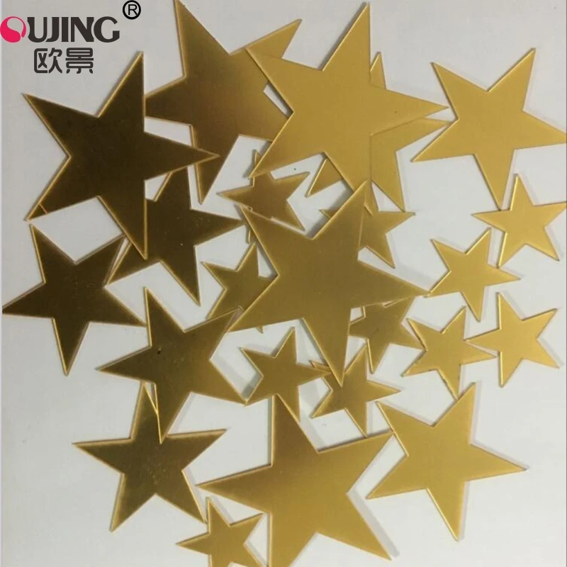 

20pcs/set Acrylic Mirror Surface Sticker Cartoon Starry Wall Stickers For Kids Rooms Wall Decals Home Decor Cute Stars Art Mural