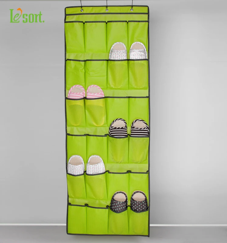 

Cheap Home Shoes Storage Solution Behind Door / Wall hanging Shoe Organizer with 24 Pockets