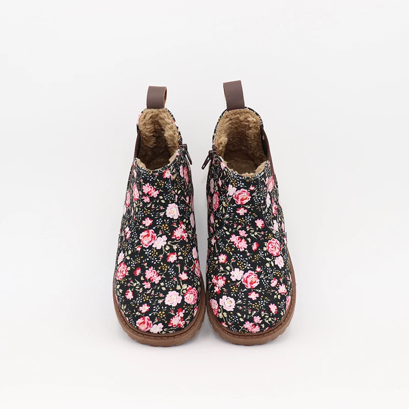 Sapatos de Inverno Tipsietoes Crianças Tornozelo Meninas Meninos Floral Flor Impressão Chelsea Outono Martin Criança Botas Tamanho 14 High Quality Mamãe e Bebê