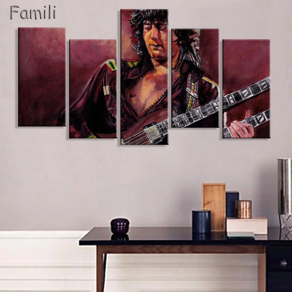 5 шт. настенные картины на холсте с изображением музыкальной гитары|5 piece canvas art|canvas