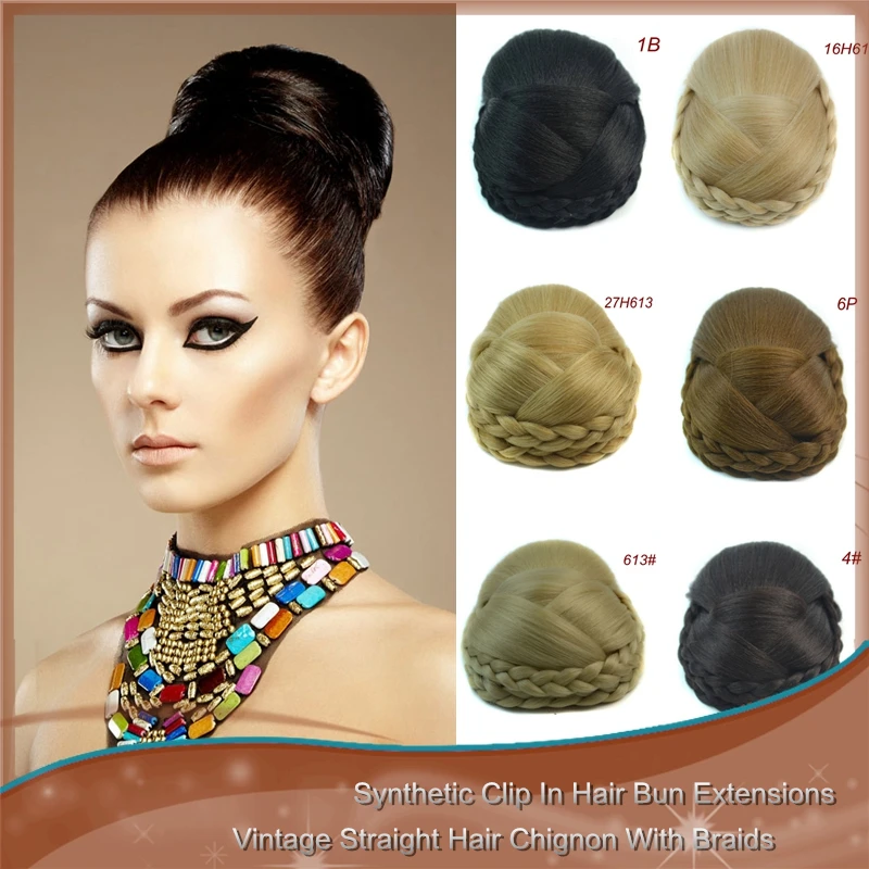Braided Chignon High Temperature Fiber Magic Styling Bun Maker Hair Band Hair Bun Maker