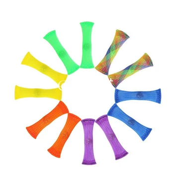

10pcs Braided Mesh Tube and Marble Ball Kids Antistress Toys Creative Anti Stress Relief Games for Children Audlts Office Gadget