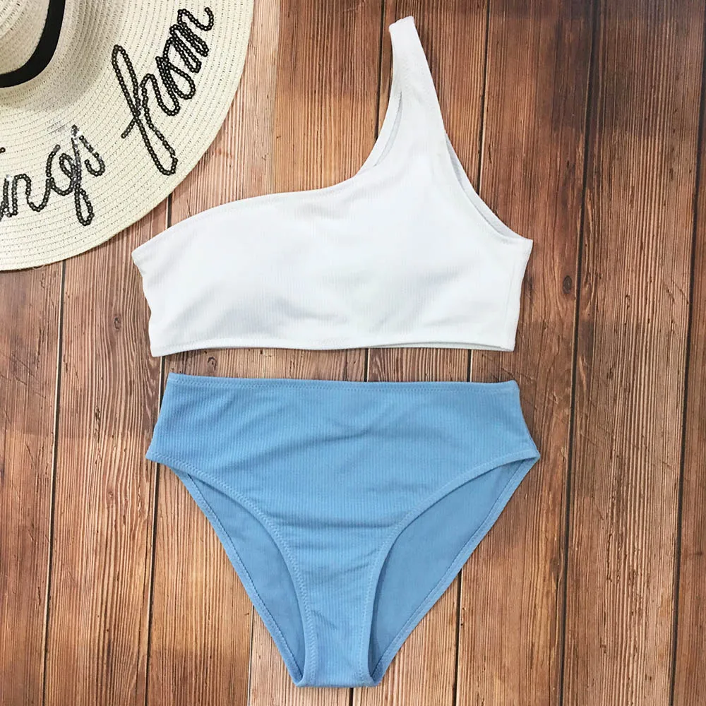 Женский купальник на одно плечо сплошной сексуальный бикини Maillot 2019 | Женская