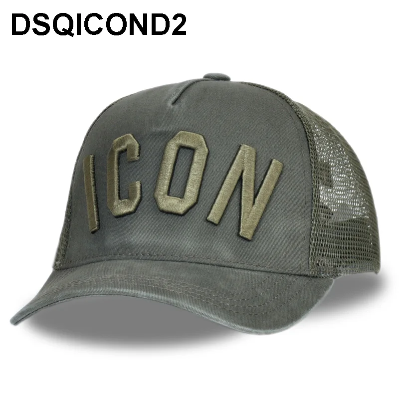 DSQICOND2 DSQ хлопковая бейсболка с вышитыми значками и буквами, Высококачественная Кепка для мужчин и женщин, дизайнерская Кепка для клиентов, Черная кепка для папы