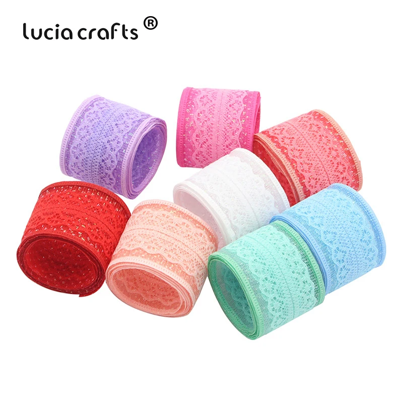 Lucia crafts 5y/6y 40 мм кружевная отделка ленты для свадебной вечеринки декор для самостоятельного пошива одежды аксессуары ручной работы R0702