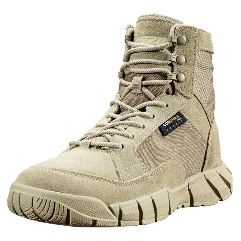 Сверхлегкие тактические военные армейские ботинки для охоты, альпинизма, Походов, Кемпинга, тренировок, спорта, пустыни, нескользящая Мужская и женская обувь - Цвет: sand