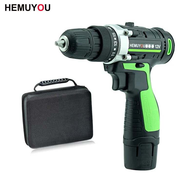 

12V 16.8V 21V Electric Screwdriver lithium Battery 2 Speed Rechargeable Drill mini Cordless Drill Power Tools