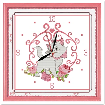 

Pink Cat Home Decor Embroidery Cross Set Painting Chinese Counted Cross Stitch Pattern 11CT 14CT Printed On Canvas Needlework