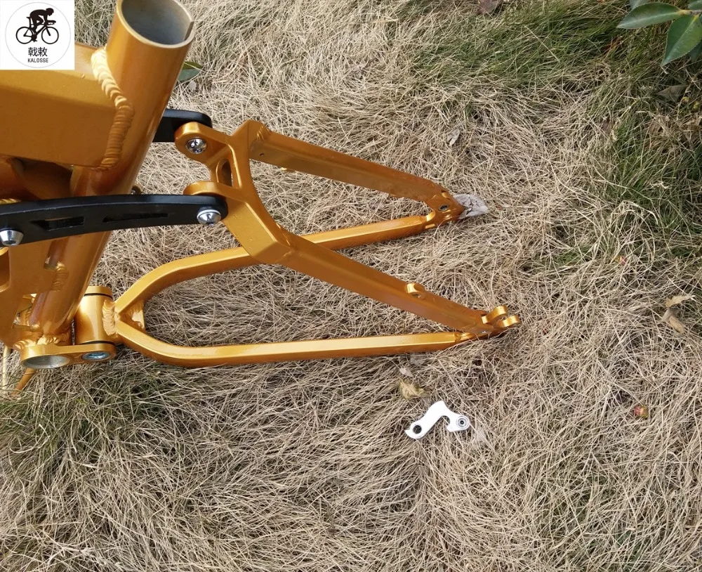 Discount Kalosse Soft tail   26*17inch  6001 aluminum alloy mountain bicycle  frame  26er folding  mountain  bike frame 4