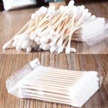 Одноразовые Макияж Ватные палочки наращивания ресниц мини индивидуальный Аппликаторы Тушь для ресниц Щётка хлопок Мягкий тампон составляют уши чистые