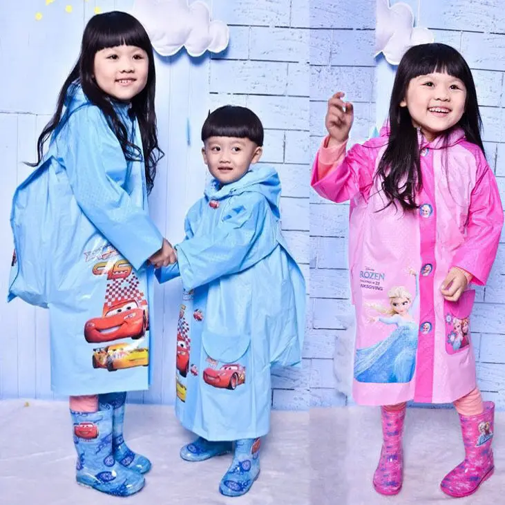 

EVA Transparent Fashion Frosted Child Raincoat Girl And Boy Rainwear Outdoor Hiking Travel Rain Gear Coat For Children