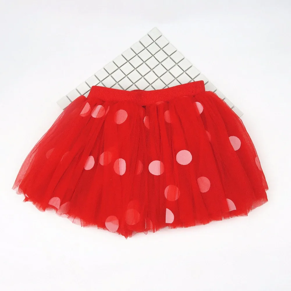 Girls skirts Kids clothes Baby girl skirt 2017 Tutu red skirts Dots