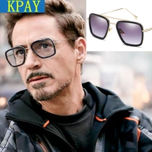 Oculos Masculino Gafas de Male Iron Man 3 Sunglasses Tony Stark Matsuda Sunglasses Men Retro Vintage Eyewear Square Sun Glasses