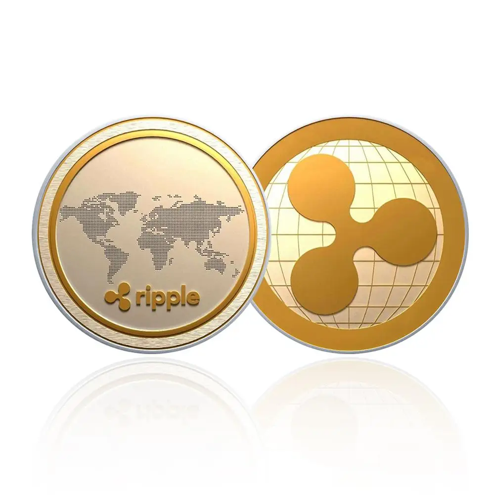 Криптовалютная монета ряби памятная круглая XRP криптовалюта с покрытием