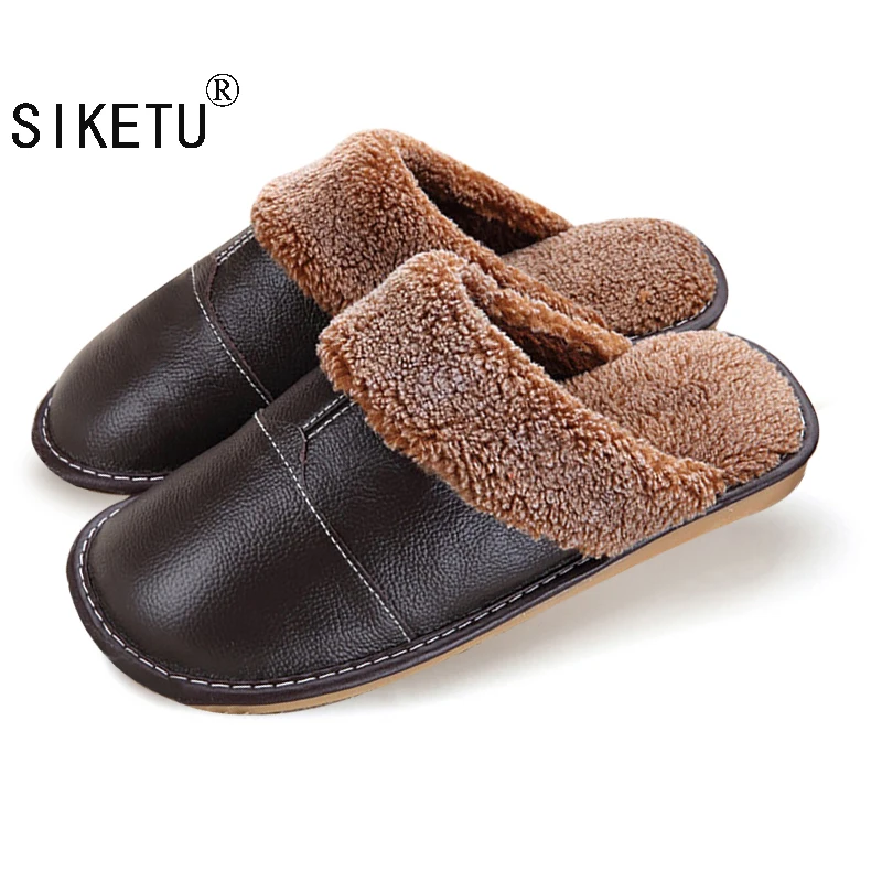 korean slippers siketu genuine leather shoes winter home slippers slip korean slippers siketu genuine leather shoes winter home slippers slip