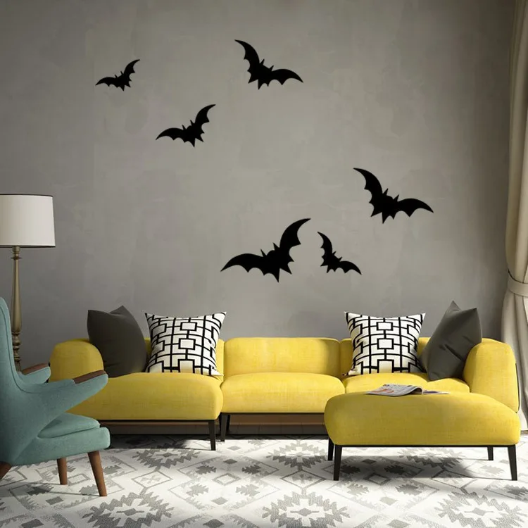 

Cartoon creativity wall sticks bat sitting room bedroom setting to decorate stick a picture