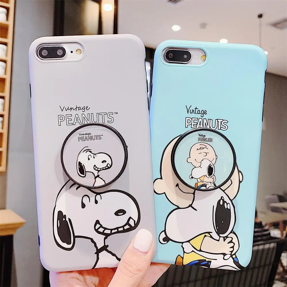 

Cute Cartoon Dog Charlie Brown Soft Silicone IMD Phone Case For iPhone7case 6S 6 8Plus Back Cover Case For iPhone X XS MAX XR