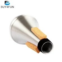 Высококачественная труба прямая немой Sourdine алюминиевый сплав серебристого цвета духовые инструменты Запчасти и аксессуары