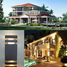 6 шт./лот наружный настенный светильник 8 Вт двунаправленный, настенный светодиодный светильник для крыльца водонепроницаемый IP65 Ac85-265v теплый белый наружное освещение настенные светильники