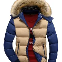 Для мужчин зимние Куртки Толстая парка с мехом на капюшоне Для мужчин Пальто для будущих мам Повседневное мягкий Для Мужчин's Куртки мужской