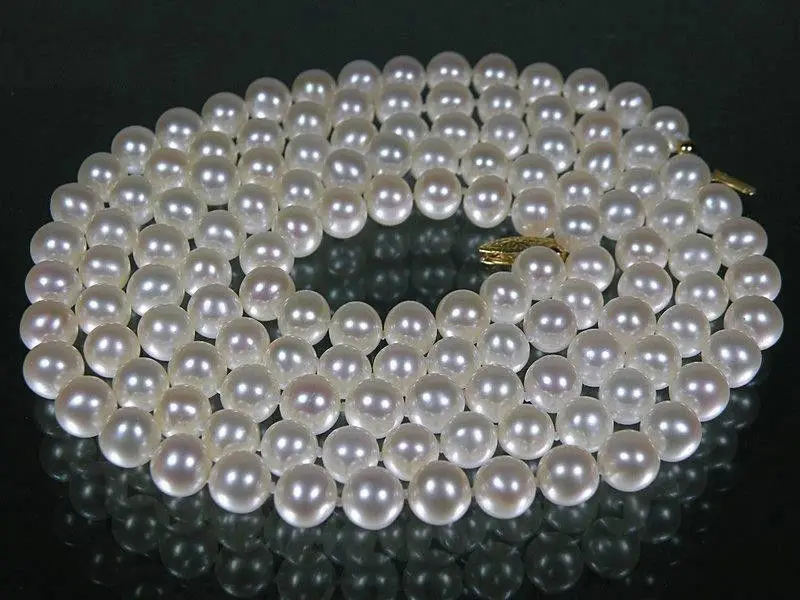 

huij 0033038 8-9MM NATURAL SOUTH SEA GENUINE WHITE PEARL NECKLACE 20inch