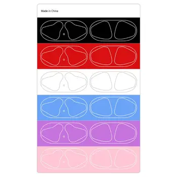 

8 Styles 4-6 Pairs Colorful Protective Sticker Case Skin Dust-proof Dust Guard for Apple Airpods Earphones Charging Box