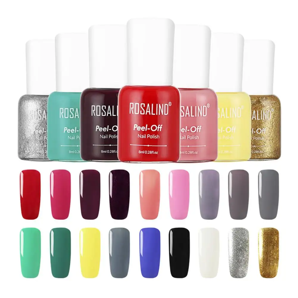 8 мл ROSALIND Блестящий сплошной цвет долговечный лак для ногтей нетоксичный лак|Лак