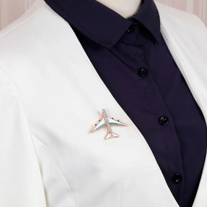 Plane Brooch Airplane Enamel Charms Jewelry Party Badge Banquet Scarf Pins Gifts