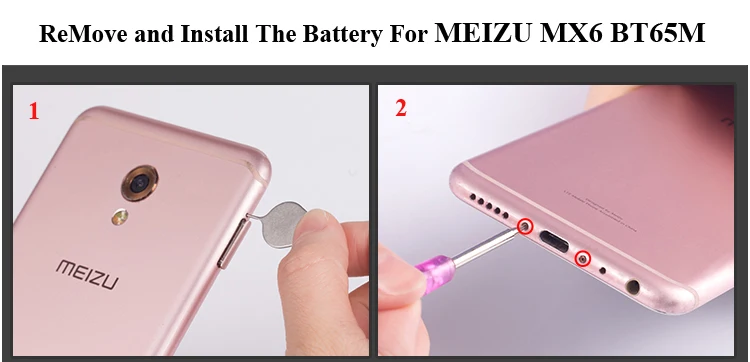 Nohon Battery For MEIZU MX6 6 BT65M 3000mAh 3060mAh built-in High Capacity Phone Li-polymer Bateria For MEIZU MX6  Battery+Tools Details (08)