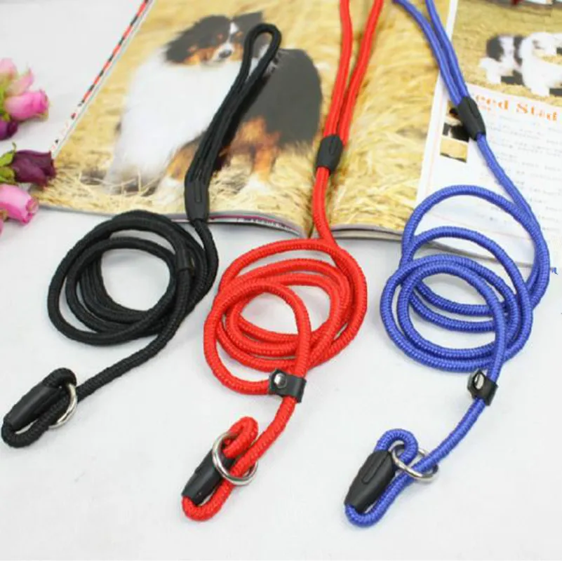 

Nylon Dog Training Leash Dogs P Chain Slip Collar Walking Leads Rope For Small Medium Breeds Chihuahua Teddy